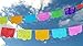 Fiesta Brands 30 Panel Pack. Mexican Papel Picado Banner.Colores de Primavera.Over 49 feet Long for Maximum Coverage. Vibrant Colors Tissue Paper. Medium Size Panels. Multicolored Flowers Design