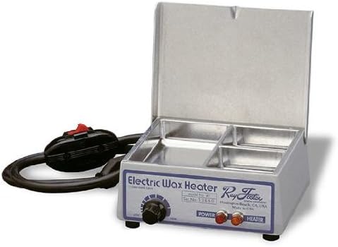 RAY FOSTER - Deluxe Electric Wax Heater w/Thermo Control - 110vol - # WH41 - [ Three Compartments - with Two Measuring 2.12in x 1.75in Deep - One 2.25in x 3.75in Deep ] 115235