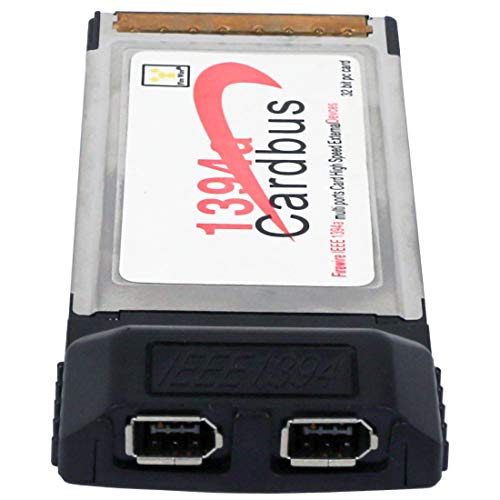 JMT 2 Port 6 Pin 1394A IEEE 1394 CardBus Card 54mm Laptop FireWire Card for PCMCIA Digital Camera DV Camcorders Hard Disks Removable Drives Laptop PC - Thumbnail 3