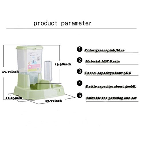 UHeng Pet Dog Cat Automatic Pet Feeder Drinker Dispenser Food Water Bowl - Thumbnail 2