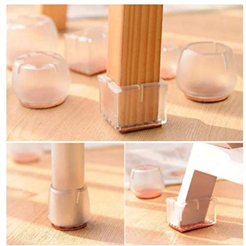NUOLUX Chair Leg Caps Feet Pads Furniture Table Covers Floor Protectors Silicone - Thumbnail 5
