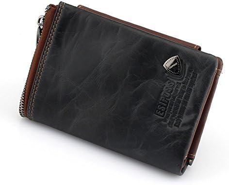 Mens Wallet,Fashion Mens Luxury Wallet,Genuine Leather Mens Multifunctional Wallet,Best Gift for Fathers Day