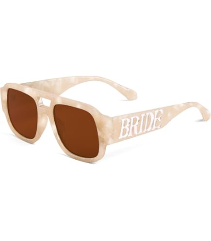 Gold Metal Bride Sunglasses with Pearl Logo - Bachelorette Party Accessory Custom Bride To Be Sunglasses – Mirth Merry main image 3