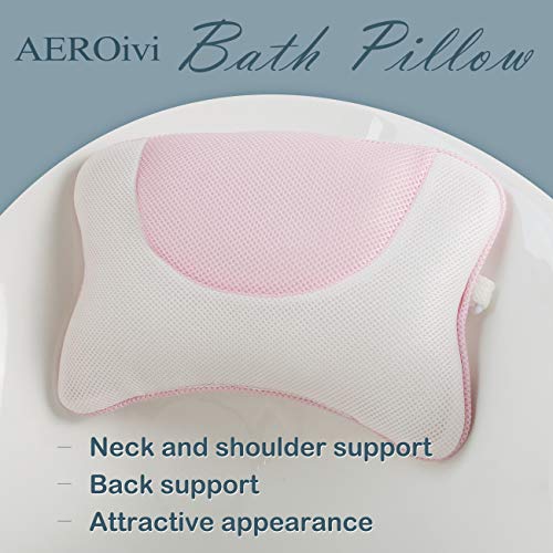Luxurious Spa Bath Pillow for tub, Bathtub pillow for Neck, Head and Shoulder support with Suction Cups