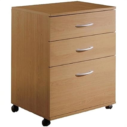 Amazon Com Wood Vertical Mobile File Cabinet With 3 Drawer Hold