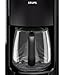 KRUPS FME214 Programmable Coffee Maker Machine with Glass Carafe and LED Control Panel, 12-cup, Black