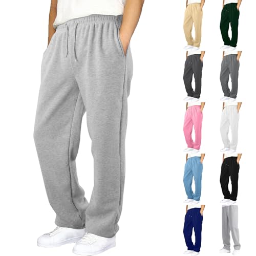 Boys Sweatpants Jogger Pants Lightweight Lounge for Boys Lined Sweatpants with Pockets Fleece Casual Athletic Workout Unisex Kids Clothes Joggers with Zipper Pocket and Drawstring Age 5-14 Years