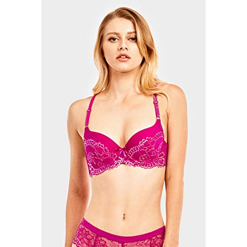 Mamia Women's Full Cup Push Up Lace Bras (Pack of 6) (36C, Lotus) - Thumbnail 5