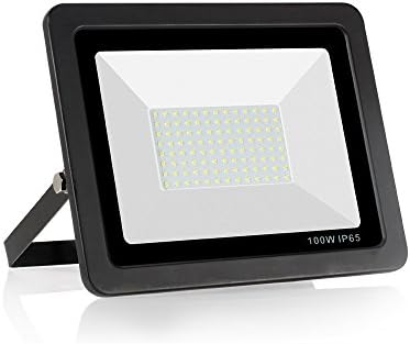 100w LED Flood Light outdoor, Waterproof IP65, Daylight White, 6500K, 10000lm, 500W Halogen Equivalent, Security Lights, Floodlight