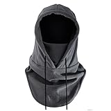 JollyGift Windproof Hat Tactical Heavyweight Balaclava Outdoor Sports Mask Fleece Hood Unisex (Grey)