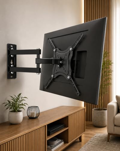 Suporte Articulado para TV 32 a 55 Pol Universal Ajustável até 30kg | Ajuste livre, Metálico, Padrão Vesa, Suporte articulado, Parede TV, 32 a 55 polegadas, Até 30kg