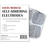 Santamedical 40 pack of 2" X 2" Re-Usable TENS/EMS Unit Electrode Pads with Premium Gel (White Cloth)