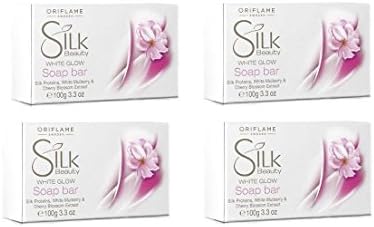 Oriflame Silk Beauty White glow Soap Bar-(Pack Of 4)