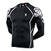 Men’s Skin Base layer Prints Long Sleeves Workout Tights Fits Pro Compression Shirt
