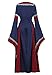 Parlsdy Womens Irish Medieval Dress Renaissance Costume Retro Gown Cosplay Costumes Fancy Long Dress Navy-L