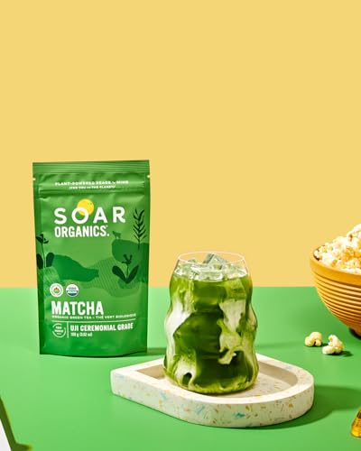 Soar Organics - Uji Ceremonial Grade Matcha Green Tea Powder - Authentic Japanese First Harvest (100g)