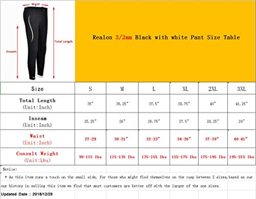 image for Realon Swim Tights Wetsuit Pants Men and Women's 3mm Neoprene Outdoor 