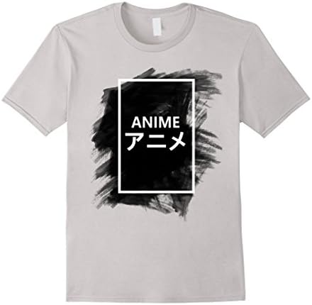 Mens Anime Manga T Shirt Large Silver