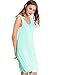 GYS Women's Sleepwear Solid color Sleeveless Nightshirt (L(8-10), Green)