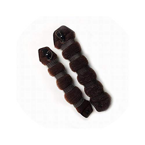 2pcs/set DIY hair roller curler band hair rope braiders as hair modeling curling tool buns headwear accessory AS SEEN ON TV,coffee no pack