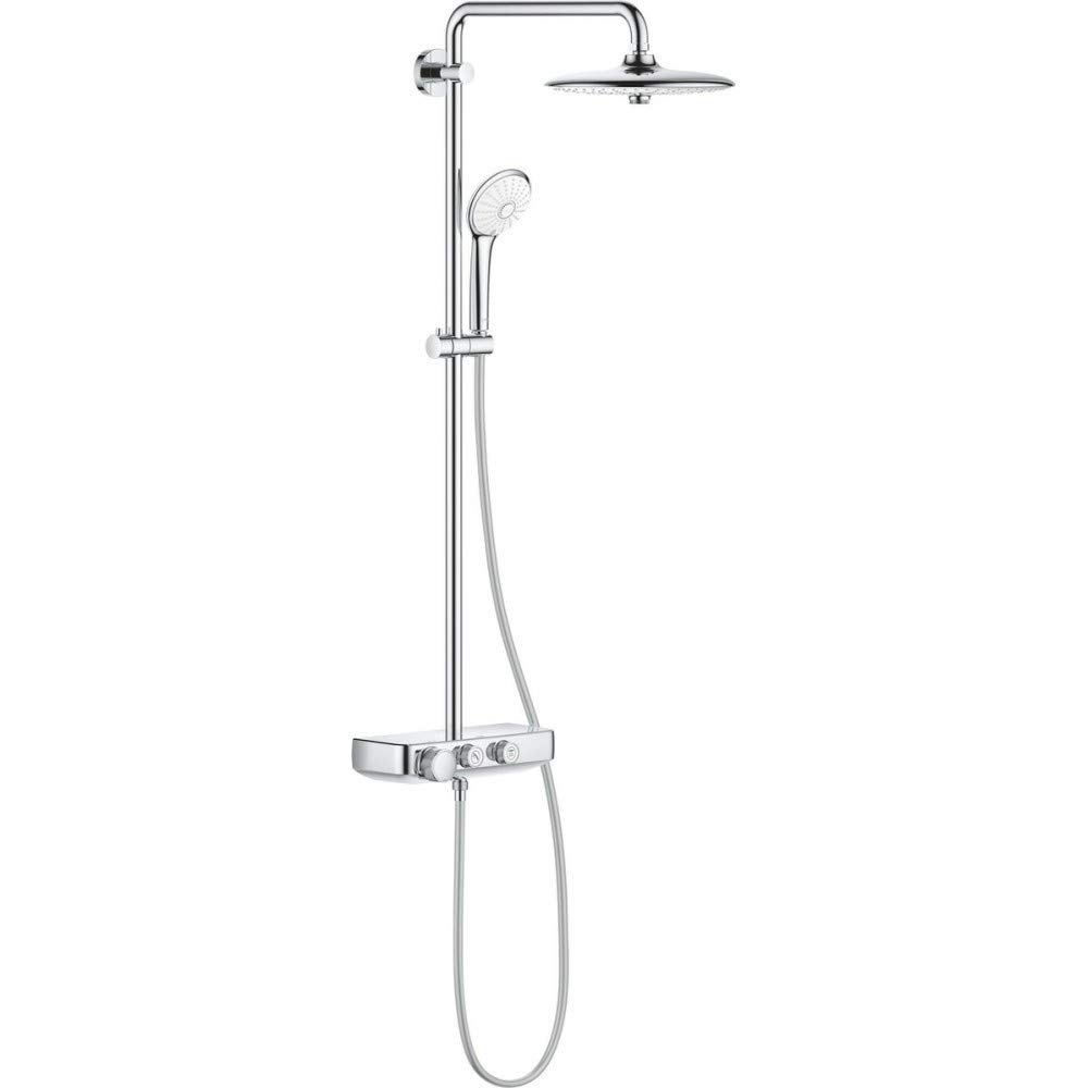 GROHE Euphoria SmartControl 260 - Shower Set with Cool Touch Thermostat (3 Spray Head, 3 Spray Hand, Arm 45cm, Hose 1.75m), Chrome