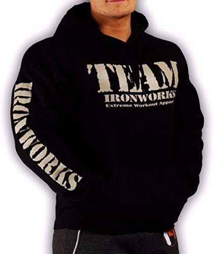 Team Ironworks Gym Hoodie for Men, Bodybuilding Gym Clothes, Hoody with New Military Design
