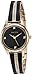 Armitron Women's 75/5208BKGPBK Swarovski Crystal Accented Gold-Tone and Black Bangle Watch