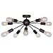 BONLICHT Mid Century Modern Chandelier 10-Light Semi Flush Mount Ceiling Light Oil-Rubbed Bronze Sputnik Chandelier Industrial Vintage Starburst Lighting for Living Room Dining Room Kitchen Bedroom primary