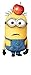 6 Inch Jerry Despicable Me 2 Minion Removable Wall Decal Sticker Art Home Kids Room Decor- 2 3/4 Inch Wide By 5 3/4 Inch Tall