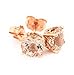 Solid 14k Rose Gold Morganite Stud Earrings