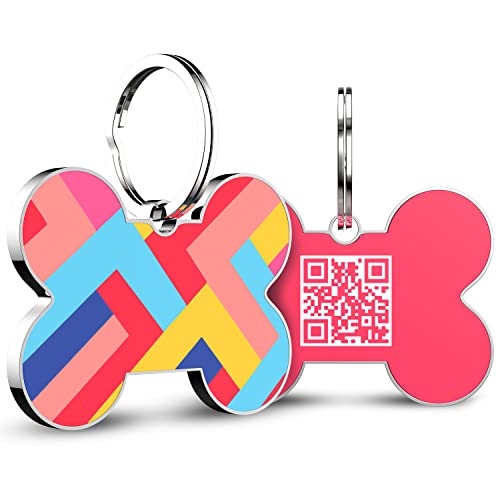 KEKID QR Code Dog Tags, Dog ID Tags Personalized, Personalized Dog Tags