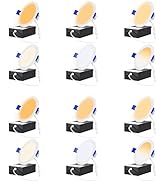 EMITEVER LED Recessed Light,12 Pack 4Inch High CRI 90+, Triac Dimmable, 2700K/3000K/3500K/4000K/5...