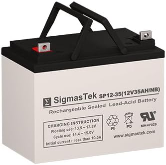 Scag Power Equipment STZ52-20KH Replacement Battery - 12 Volt 35AH U1 AGM Battery with Nut &amp; Bolt Terminal By SigmasTek