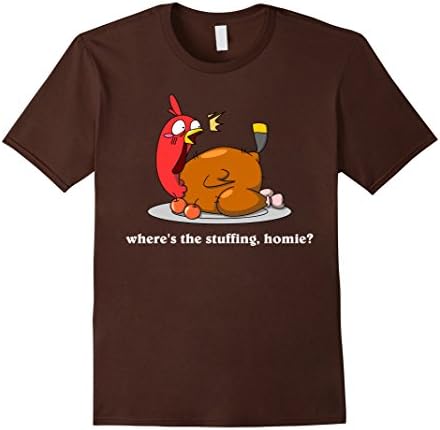 Mens Thanksgiving Turkey Funny Humor T-Shirt 2XL Brown