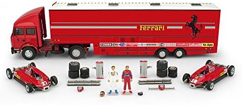 Race Transporter Complete Set Ferrari G.P. San Marino 1982 in 1:43 Scale by Brumm