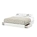 South Shore Step One Platform Bed with Drawers, King 80-in, Pure White