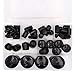54pcs Black Pipe Post Bolt Screw Rubber Thread Protector Cover Vinyl tube End Caps,Assorted 1/4-inch to 1 1/2-inch-6 sizes