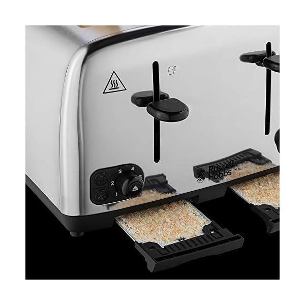 Russell-Hobbs-24090-Adventure-Four-Slice-Brushed-Polished-Stainless-Steel-Toaster Russell Hobbs 24090 Adventure Four Slice, Brushed Polished Stainless Steel Toaster