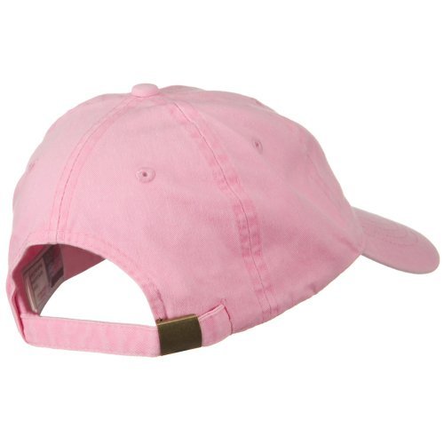 Washed Solid Pigment Dyed Cotton Twill Brass Buckle Cap - Pink