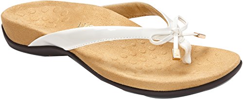 Vionic Bella - Womens Orthotic Thong Sandals White - 8 Narrow