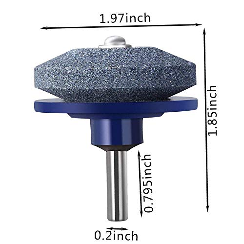 WesGen 2Pcs Lawnmower Blade Sharpener Lawn Mower Sharpener for Power Drill Hand Drill (1.97 inch Diameter)