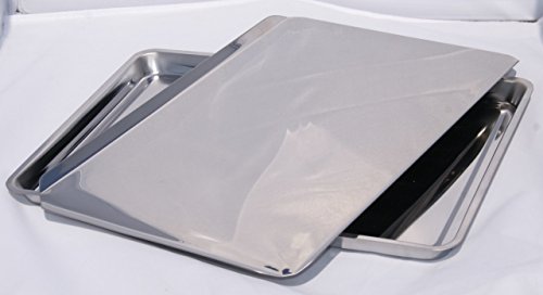 Click Here to See More Images Stainless Steel Jellyroll Pan and Cookie Sheet For Baking Cookies, Jelly Rolls, and Bakery Goods , Combo Pack