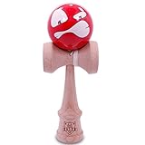 Kaleb Kendama With Big Red Face Ball And Extra String