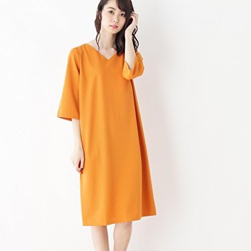 Amazon Co Jp インデックス Index ワンピース 後ろアクセサリー付きワンピース オレンジ 067 02 M 服 ファッション小物