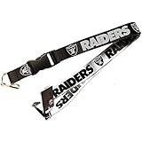 aminco NFL Oakland Raiders Reversible Lanyard, Team Colors, One Size