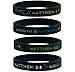 Inkstone (6-pack) The Beatitudes Bible Wristbands w/Christian Symbols - Matthew 5:5, Matthew 5:8, & Matthew 5:9