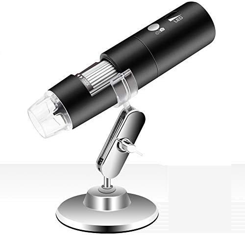 Veroyi Wireless Digital Microscope 1080P 50X to 1000X WiFi Pocket Magnification Magnifier, Rechargeable USB Microscope (Black)
