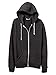 Alternative Men's Rocky Fleece Zip Hoodie, Eco Black, Large