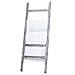 MyGift 54 inch Tall Fully Assembled Wood Blanket Ladder, 5-Tier Wall Leaning Towel Rack, No Assembly, Whitewashed