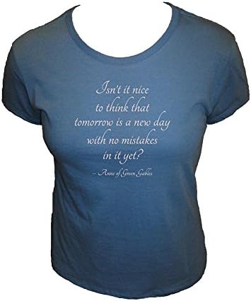 Sunshine Mountain Tees Womens Anne Of Green Gables Shirt Organic Cotton and Bamboo M Sea Blue